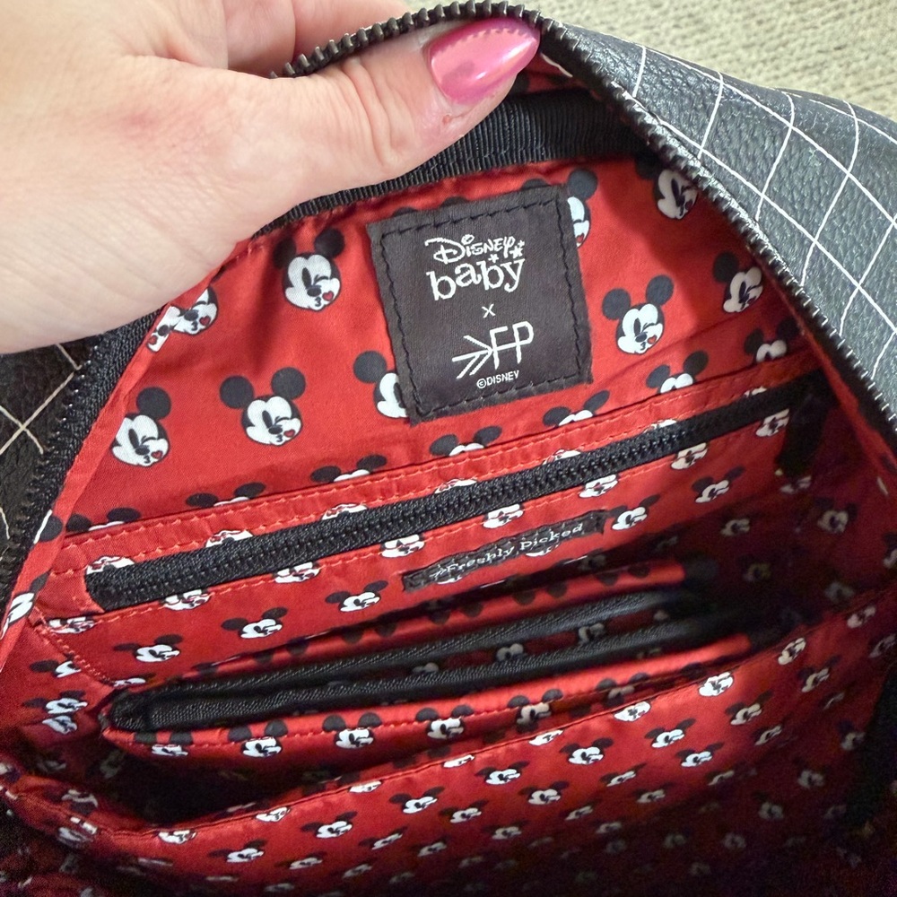Freshly Picked X Disney Grid Pattern Black Backpack/ Diaper Bag Backpack - Picture 7 of 7